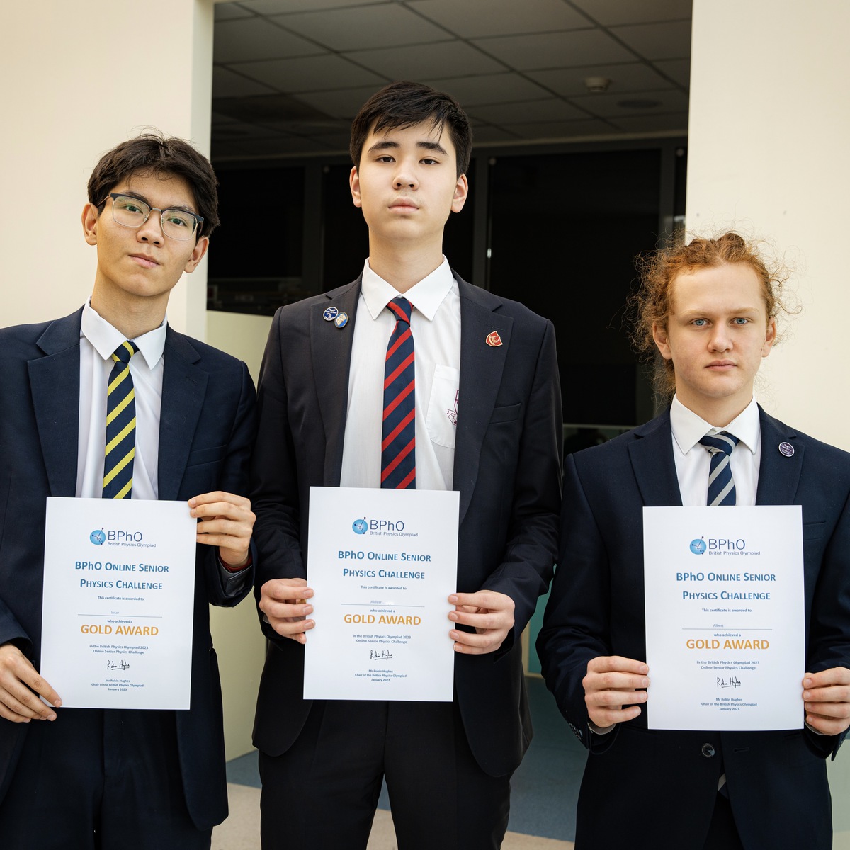 The Senior Physics Challenge - 11 bronze, 8 silver and 3  gold awards